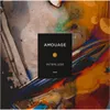 Abstract art background with a black square overlay containing product information. Voir les images du produit