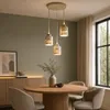 MasterLED Pendelleuchte Elen E27 3-flammig Beige-Gold rund Produktbild-Vorschau 2