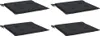 vidaXL Gartenstuhl-Kissen 4 Stk. Schwarz 40x40x3 cm Produktbild-Vorschau 3