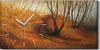 Küche Wohnzimmer Wand Leinwand Uhr 60x30 Gemälde Wald Bäume Produktbild-Vorschau 1