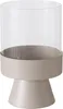 Boltze Windlicht Pallas Leuchter Eisen & Klarglas Beige Produktbild-Vorschau 2