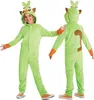 A child wearing a Pokemon Grookey costume, shown from the front and back. Anteprima dell’immagine prodotto