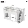 Flieks Etagenbett 90x200cm mit Rausfallschutz und Produktbild-Vorschau 4