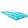 A mattress topper with a textured blue surface and a white fabric cover, shown at an angle. Náhled obrázku produktu