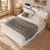Polsterbett 140x200 cm mit USB, Doppelbett mit Produktbild-Vorschau 2