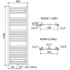 Mexen Hades grzejnik łazienkowy 1500 x 500 mm, 555 W, złoty Podgląd zdjęcia produktu 6