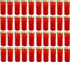 40er Set XL Grablicht Rot | Grabkerze mit Deckel | Großer Produktbild-Vorschau 1