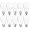 A group of ten white LED light bulbs arranged in two rows on a white background. Produktbild-Vorschau