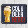Metallschild XL mit Spruch: Cold Beer Here! Schild Produktbild-Vorschau 2