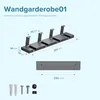 doporro Garderobenhaken Wand Moderne Wandgarderoben aus Produktbild-Vorschau 7