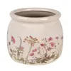 Clayre & Eef Kvetináč Ø 16x13 cm Béžová Ružová Keramické Náhľad obrázku produktu 1