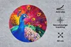 MuchoWow® Mauspad Mousepad Gemälde - Vogel - Pfau - Produktbild-Vorschau 2