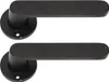 Two black door handles are shown against a white background. Produktbild-Vorschau