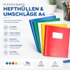 15x bunte Hefthüllen A4 – Heftumschläge & Heftschoner für Produktbild-Vorschau 7