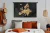 MuchoWow® Wandteppich Wandbehang Karte - Europa - Gold Produktbild-Vorschau 4