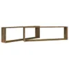 vidaXL Wandregale 2 Stk. Räuchereiche 100x15x30 cm Produktbild-Vorschau 5