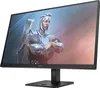 A computer monitor with a gaming-themed wallpaper displayed on its screen. Produktbild-Vorschau