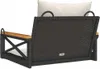 vidaXL Závěsné křeslo s polštářem černé 63x62x40 cm Poly Náhled obrázku produktu 6
