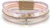 Boho-Armband für Damen - rosa mit goldenem Produktbild-Vorschau 1