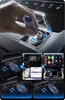 A collage of images showing a Carlinkit MINI PRO adapter being used in a car, connecting to a smartphone and a car's infotainment system. Produktbild-Vorschau