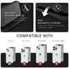 NALIA custodia flip in vera pelle per iPhone 15, custodia Anteprima dell’immagine prodotto 4