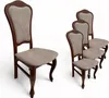 A set of four dining chairs with wooden frames and upholstered seats and backs, displayed on a white background. Produktbild-Vorschau