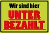 vianmo Holzschild 12x18 cm wir sind hier unterbezahlt Produktbild-Vorschau 1