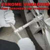 Hands wearing white gloves are using a T-handle socket wrench to tighten a lug nut on a car wheel. Produktbild-Vorschau
