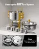 VEVOR Chauffe-plats Hot Pot Buffet avec 4 grands récipients Voir les images du produit 5