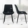 CLIPOP Esszimmerstühle, 2er Set Küchenstühle, Samt Produktbild-Vorschau 2