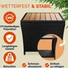 CASARIA® Beistelltisch Wetterfest Klein Holz Polyrattan Produktbild-Vorschau 2