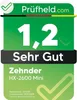 A marketing image with a rating and product information. Produktbild-Vorschau