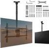 A product image showing a ceiling mount for a TV, along with various hardware components and a separate image of a TV mounted on a similar ceiling mount. Anteprima dell’immagine prodotto