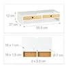 Relaxdays Monitorständer, 2 Schubladen, PC Erhöhung für Produktbild-Vorschau 4