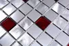Mosani MOS49-O301F, Mosaik, Metall, Silber, Rot, Drinnen, Produktbild-Vorschau 2