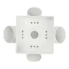 A top-down view of a white hydroponic growing tower with multiple outlets for plants. Podgląd zdjęcia produktu