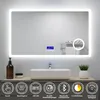 AICA LED Badspiegel mit Bluetooth 120x70cm Uhr Beschlagfrei Produktbild-Vorschau 1