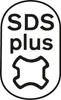 A graphic showing the SDS plus logo, which is a symbol for a type of drill bit connection. Podgląd zdjęcia produktu