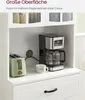 A kitchen counter with a coffee maker, toaster, and mug, with cabinets above. Produktbild-Vorschau