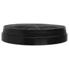 A black circular charcoal filter for a kitchen hood is shown against a white background. Produktbild-Vorschau
