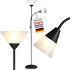 MONZANA® Piantana Lampada da Terra 175cm 2 Luci E27 E14 Anteprima dell’immagine prodotto 1