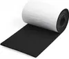 A roll of black adhesive felt material is shown with the white backing paper partially peeled back. Produktbild-Vorschau