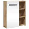 A product shot of a mirrored cabinet with shelves. Náhled obrázku produktu