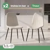 2er Set Samt-Polsterstühle, gesteppt LUMO Beige mit Produktbild-Vorschau 9