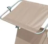 Close-up of a beige fabric canopy attached to a metal frame, part of a garden lounger. Produktbild-Vorschau