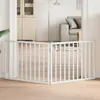 Skládací psí branka 2dílná bílá 160 cm topolové dřevo Náhled obrázku produktu 2