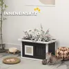 PawHut Katzenhaus Outdoor Katzenhöhle aus Holz, mit Produktbild-Vorschau 6