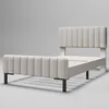 OKWISH Lit simple 90x200 - Lit rembourré avec cadre en bois Voir les images du produit 9