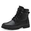 A studio shot of a black lace-up boot. Produktbild-Vorschau