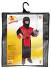 Costume da ninja rosso per bambini (M) Anteprima dell’immagine prodotto 3